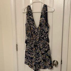 Cupcakes & Cashmere Navy Floral Romper